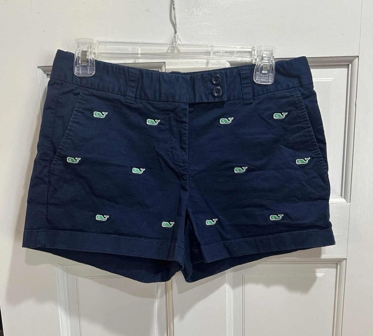 Short femme Vineyard Vines rayé bleu marine et blanc taille S