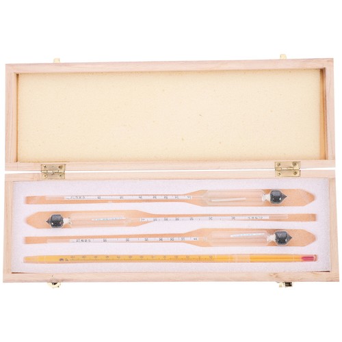 Reusable Glass Alcohol Hydrometer Wine Tester Alcohol Measuring Tool Khaki Color