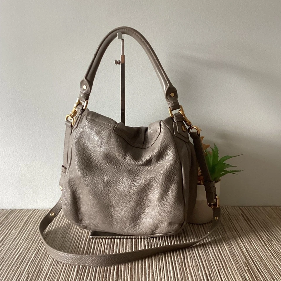 Marc By Marc Jacobs Grey Leather Pebbled Shoulder Bag Satchel Purse - Image 2 of 4