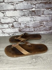 Reef Brown TQT Arch Support Bottle Opener Flip-Flops Sandals Men Sz 12M US/45EU
