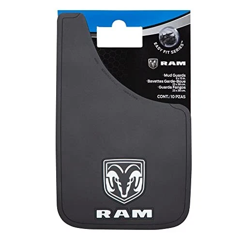 Dodge Ram White Logo Easy Fit 15" Mud Guard - Set of 2 - Image 2 of 4