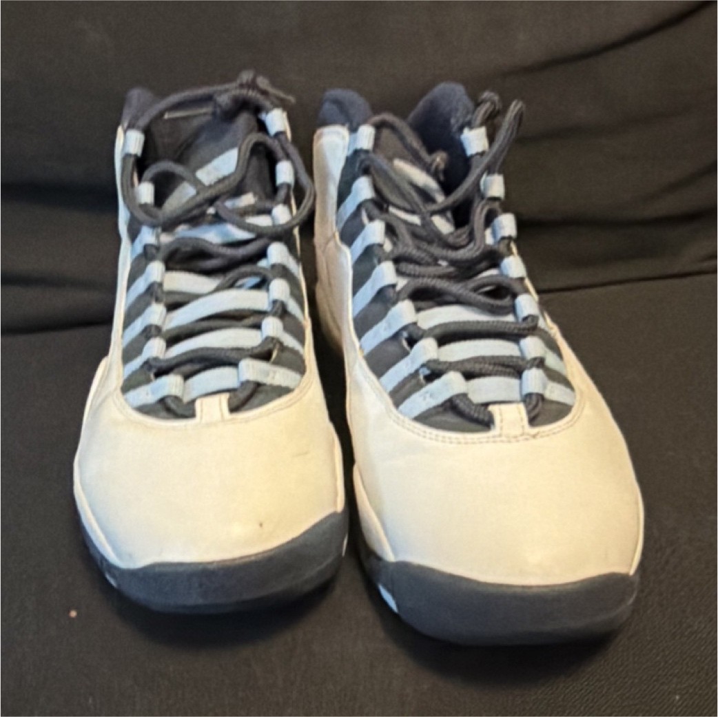 Jordan Air Jordan 10 Retro High Top Sneakers ice blue and navy