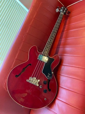 Epiphone EB-2 Halbakustische Bass-/E-Bassgitarre mit SC Made in 1991 Japan