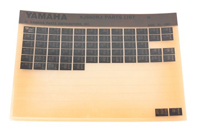 #ad OEM Yamaha AM010 105 1982 XJ550RJ Parts List Microfiche Rev:8 21 1981 $10.45
