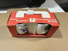 Rare Vintage 1970s Disney DONALD DUCK & UNCLE SCROOGE Mugs RCA Victor Set MIB NR
