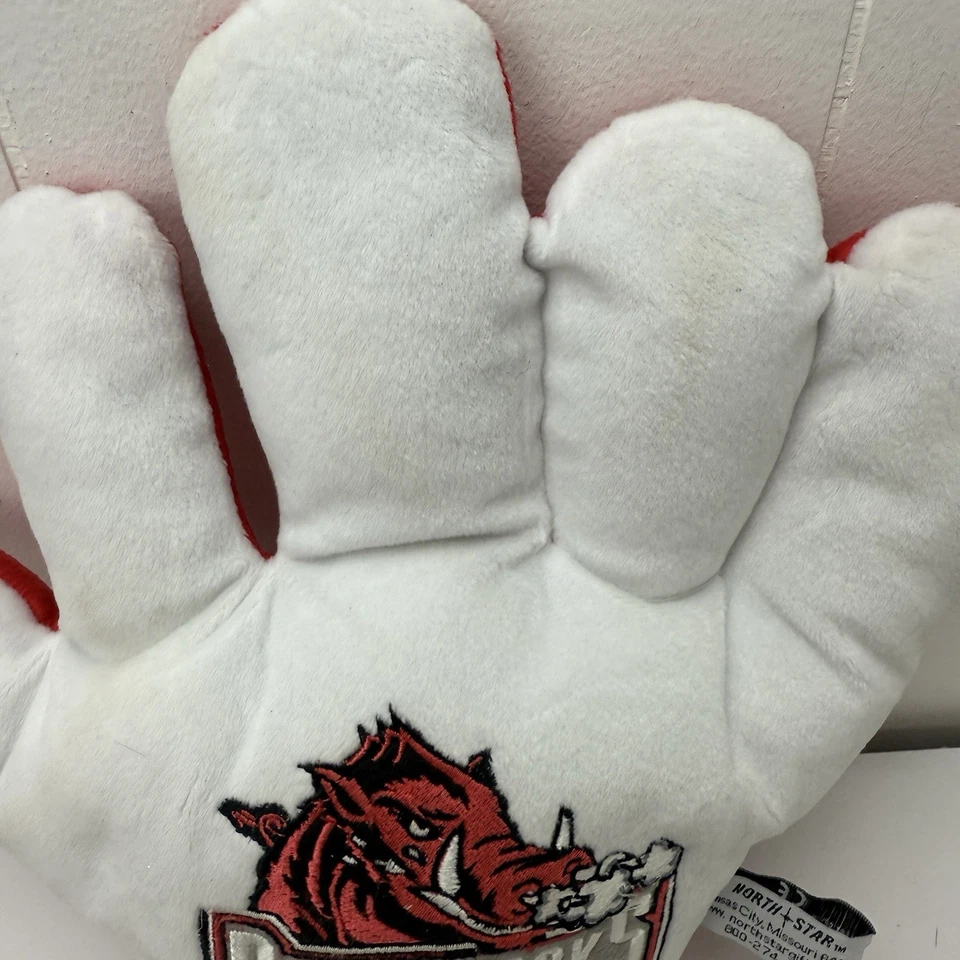 Arkansas Razorbacks Spirit Mano Rojo Blanco Go Hogs Foto 3 de 4