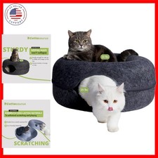 Peekaboo Cat Cave for Multiple  Large Cats Up to 30-45 Lbs, Scratch Detachab...
