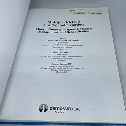 Multiple Sclerosis and Related Disorders: Clinical Guide to Diagnosis Hardcover - Bild 2 von 4