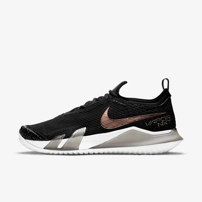 Nike Court React Vapor NXT HC Tennis Shoes BLACK/BRONZE W Size 11.5  /M 9.5  NEW
