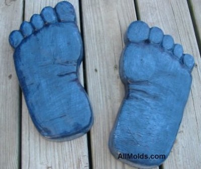 Fun Feet concrete plaster cement stepping stone mold