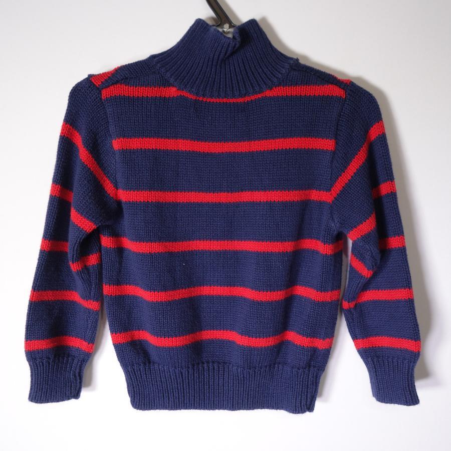 Polo Ralph Lauren Kids Knit Sweater Stripe Navy x Red Half Polo Ralph Lauren Kids Knit Sweater Stripe Navy x Red Half