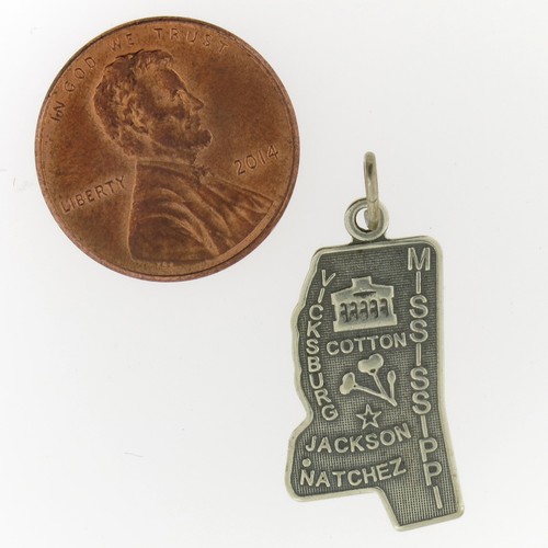 925 Sterling Silver United States Charms All 50 US States Available Made in USA - Picture 48 of 94