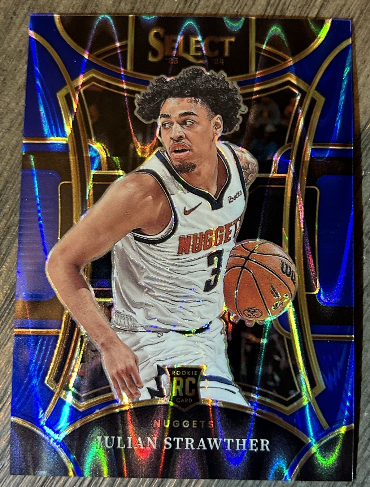 2023-24 Select Mezzanine Julian Strawther Blue Tectonic Prizm #d 48/99 SP RC