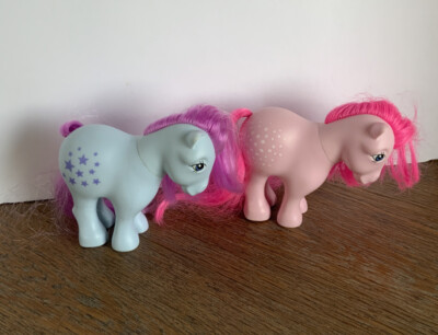My Little Pony MLP Hasbro Gen 3 Set Pink Cotton Candy Blue Belle MLP 2007 Set