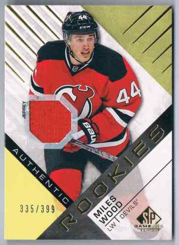 2016-17 SP GAME USED ROOKIES MILES WOOD ROOKIE JERSEY 1 COLOR 335/399 NEW JERSEY - Picture 1 of 2