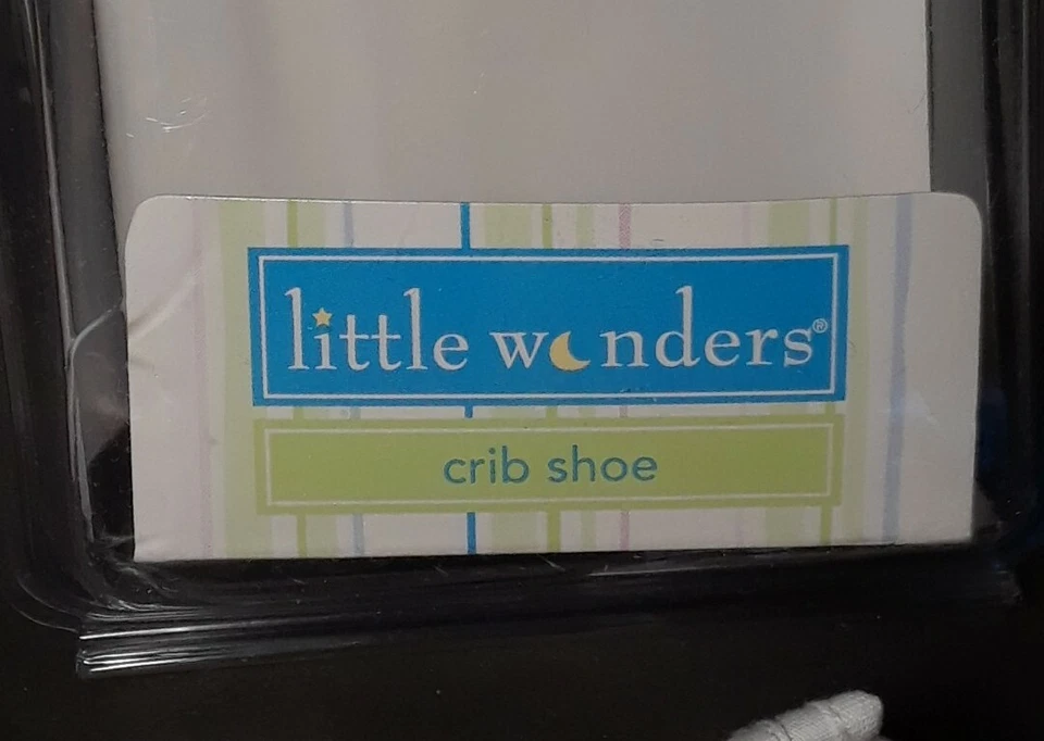 Little Wonders White & Pink Flower Infant Baby Girls Crib Shoes Size 2 NWT - Image 3 of 3