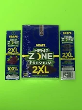 FREE GIFTS🎁Hemp🍁Zone 2XL Grape🍇50 Natural Organic High Quality Rolling 🔥💨♨️