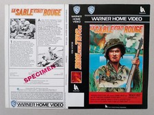JAQUETTE VHS - LE SABLE ETAIT ROUGE - VHS SLEEVE - WARNER - CORNEL WILDE