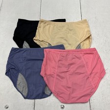 4 Pack Breathable High-Waisted Hipster Underwear Women's Size Large NEW