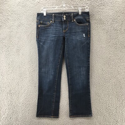American Eagle Artist Straight Jeans Womens 4 (actual 31x24) Blue Denim Mid Rise