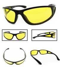 Pilot Sunglasses Night Vision Driving Glasses Yellow Lens Anti Glare UV400