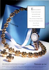 1993 • TIFFANY & CO Signature NEcklace Tesoro  print ad •  1990s Fashion ADV-66