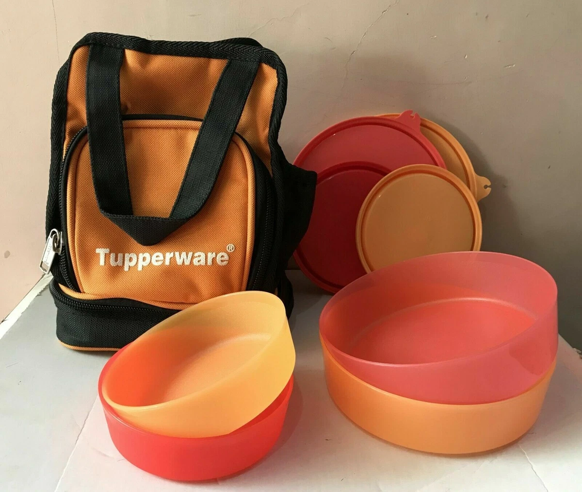 Tupperware Lunch Set Bag With 2 Zip 4 Containers 960 ml Day