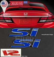 2 4.3 X 1 Blue Si Emblem Decal Sticker Badge For Civic Trunk Fender Lip 2 4.3 X 1 Blue Si Emblem Decal Sticker Badge For Civic Trunk Fender Lip