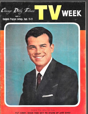 CHICAGO TRIBUNE TV WEEK-9/1956-JULIUS LA ROSA-PAT KIRBY-CARMELITA POPE