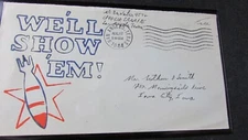 Postal Cover - World War 2 - Bombs - We'll Show Them - 1944
