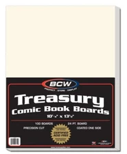 Pack of 100 BCW Treasury Comic Book Size Acid Free Backer Boards white backing