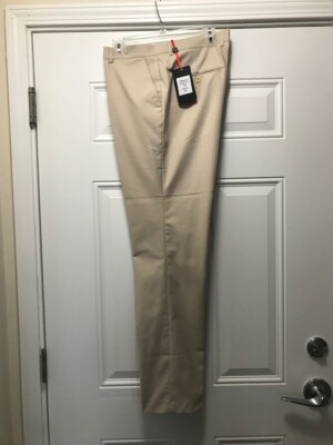 Tazzio Men's Tan Flat Front Dress Pants Slim Fit Size 38 X 32 NWT FAST SHIPPING