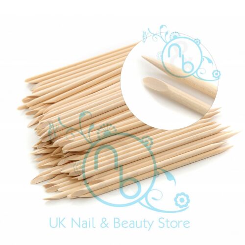 Cuticle Sticks Cuticle Pusher Orange Wood Sticks Nail Art Manicure 100 - 2000 - Picture 2 of 6