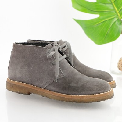 Vince Womens Crofton Chukka Boots Size 6 Gray Suede Lace Up Booties Crepe Sole