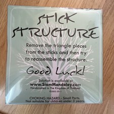 Stick Structure Wood Block Puzzle Ages 4 3D NIP