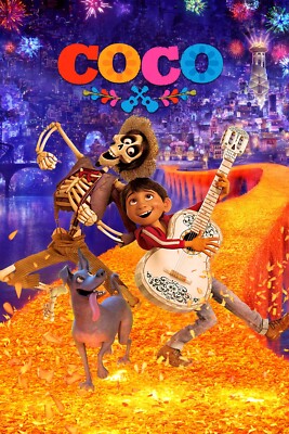 2017 Disney Coco Movie Poster 11X17 Miguel Hector Ernesto De La Cruz   