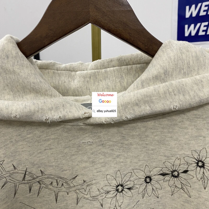 Frainy Saint Vintage Graffiti Hooded Pullover Hoodie Sweatshirt Jumper Men Women - Image 3 of 4