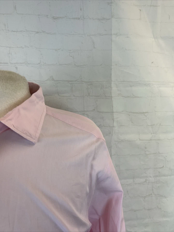 BIG & TALL Polo Ralph Lauren Para hombres Rosa Algodón Camisa de Vestir Sólida 2XLT $128 Foto 2 de 4