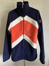 Vintage Lauren Ralph Lauren Jacket Womens M - Blue Orange Yacht Club Fleece Zip