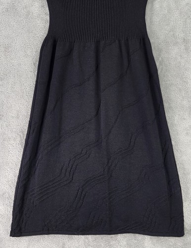 Jaeger Dress Womens Small Black Wool Silk Short Sleeve Midi Made In Italy - Picture 8 of 10