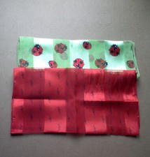 SCARVES 39 WOMEN  S, CLASSIC VINTAGE, SOLID COLOR WITH CHARACTERS, TWO INCLUDED