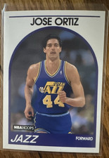 1989-90 NBA Hoops Jose Ortiz Utah Jazz Rookie Basketball #223 Trading Card. rookie card picture