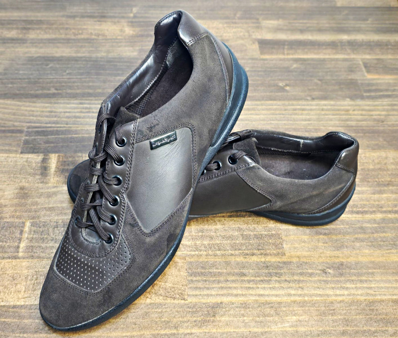 ZegnaSport Men's Gray Suede Lace-Up Sneakers US 10 EU 9 Made in Italy A253X