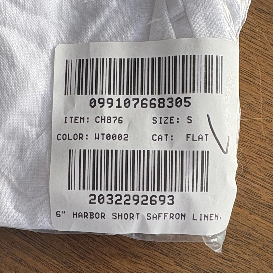 J Crew 6» гавани короткие в льняной белый шорты маленький - Изображение 3 из 4