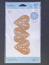 Spellbinders Heart Melange Doily Card Metal Cutting Craft Dies Large Build A