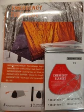  Emergency Survival Shelter; 2 Person Emergency Tent&Emergency Blanket 