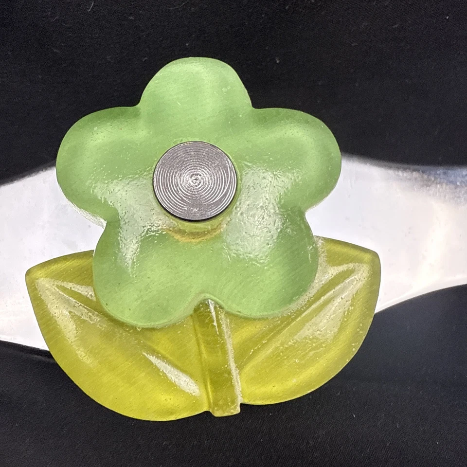 Casaco de flores acrílico para quarto de meninas suporte de parede 4 ganchos cromado retrô anos 80 vintage - Imagem 4 de 4