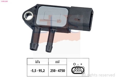 EPS 2x Sensor Abgasdruck 1.993.263/2x für VW TRANSPORTER T5 7HA 7HH 7EA 7EH 7JD