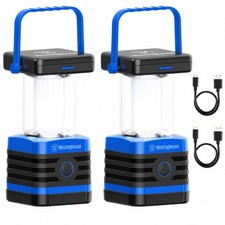 Solar Rechargeable Camping Lantern, 1000 Lumen LED 5 Lighting Black