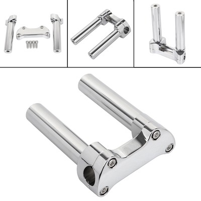 Chrome 6'' Tall Handlebar Riser 1'' Top Clamp For Harley Super Glide Sportster 883